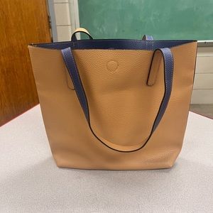 Minimalist faux leather tote